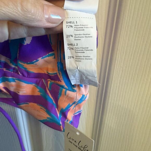 Cupshe Purple and Blue Tropical Bikini Top - Picture 5 of 7
